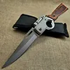 Camping Hunting Knives Ak47 military tactical blade folding combat knife camping hunting survival wooden knives handle outdoor pocket knife led light