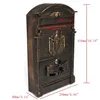 41x25x8cm Retro Mailbox Villas Post Box European Lockable Outdoor Wall Newspaper Boxes Secure Letterbox Garden Home Decoration T20257H