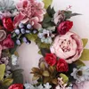 Decorative Flowers 35cm Artificial Wreath Party Garland Craft Festival Indoor Outdoor For Front Door Fake Peony Wedding Home Decor Farmhouse