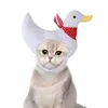 Hundkläder Duck Form Pet Hat Decoration Po Props Funny Cosplay Outfit Caps for Puppy Cat Small Dogs Holiday Party Easter