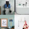 Hooks Punch Free Wall Mounted Mobile Phone Holder Multifunction Remote Control Charging Storage Rack Home Organizer