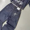 Женские джинсы Y2K Уличная одежда в стиле Харадзюку Хип-хоп Готический оверсайз Мешковатые черные брюки в стиле ретро Мужские широкие брюки с высокой талией 231122
