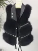 Pelliccia da donna Soffice Gilet da donna Cappotto 2023 Autunno Inverno Splice Giacca senza maniche con cerniera Capispalla corto Gilet artificiale