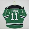 ノースダコタファイティングスージャージー11ザックパリス9ジョナサントゥー16ブロックボーザー7 T.J. Oshie 17 Tyson Jost Green White Hockey Jersey Rare