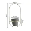 Jardinières en poterie 2 pièces, Pots suspendus modernes avec supports en métal, petit Vase à fleurs, décoration murale de la maison Y200709251x