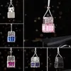 Innovative Diamond Perfume Bottle mounted drill piece perfume pendant with Hang Rope for Car Decorations Air Freshener Mbnpp