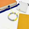 Avec boîte 2023 Fashiona nouvelle embellissement de bracelet Chain Beads Le bouton pression du logo de la lettre peut ajuster la longueur