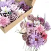 Fiori decorativi Matrimonio per decorazioni Tavolo Sedia Decor Torta Fiore artificiale Bouquet Combo Box Set Decorazione domestica