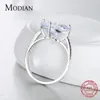 Cluster Ringen Modian 925 Sterling Zilveren Ring Het Duif Ei Zirkonia Mode Luxe Trouwring Verjaardag Sieraden Voor Vrouwen Cadeau