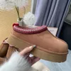 Designer Slipper Womens Tasmans Fur Slides Classic Mustard Seed Chestnut Ultras Mini Platform Slipers Slip-ons Les Petites Suede Wool Seal Winter Boots