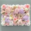 Aritificial Silk Rose Flower Wall Panels Wall Decoration Flowers for Wedding Baby Shower Birthday Party Pography Backdrop Q0826293Z