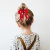 Acessórios para o cabelo 60 PCs/lote 2023 Clipes de proa de fita de Natal para crianças Girlas de Natal Presente de feriado de Natal