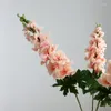 装飾的な花3人工花3Dタッチデルフィニウム家庭用結婚式のプラスチックプロジェクトの配置装飾