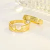 Cluster Rings HOYON Pure 18k Gold Color Original Wedding Set For Couple Women Jewelry Diamond Style Ring 925 Silver Car Flower Free Ship