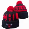 Bulls Beanies Chicago Bommelmützen Baseball Hockey Ball Caps 2023–24 Modedesigner Bucket Hat Grobstrick Faux Pom Beanie Weihnachtsmütze Sport Strickmützen