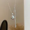 Catene Collana in argento sterling 925 Ciondolo angelo Punk Catena geometrica regolabile per le donne Ragazza Gioielli Regalo Commercio all'ingrosso di goccia