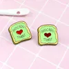 Broches Matcha Toast Gebak Liefde Emaille Mode Broche Cake Shop Chef Paar Sieraden Denim Kleding Rugzak Badge Gift