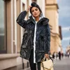 Frauen Jacken 2023 Winter Mode Helle Stoff Dicke Warme Jacke der Baumwolle Gepolsterte Mäntel Mittellange Weibliche Parkas Oberbekleidung Herbst 231122