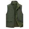 Gilets pour hommes automne et hiver col montant gilet de fièvre garder au chaud plus polaire épaisse grande poche hommes veste en vrac confortable respirant sauvage