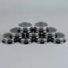 New 3G Round Black Cosmetic Jars with Clear Screw Cap Lids for Powdered Eyeshadow Mineralized Makeup Cosmetic Samples BPA Free Gkdan