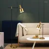 Vloerlampen Amerikaans eenvoudige gouden woonkamer SOFA SIDE STAANDELLAARK SLAMK SLAAM SLAAP SLAAP SLAAG SLAAG SLAAG OOG BEPERVING BALIËRENDICHTEN