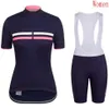 Kvinnor Cycling Jersey RCC Rapha Pro Team Road Bicycle Topps Bib Shorts Suit Summer Quick Dry Mtb Bike Outfits Racing Clothing Outdoo285e