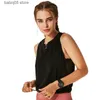 Abiti da yoga Canotta da allenamento da donna Abbigliamento sportivo da donna T-shirt da palestra Aperto indietro Yoga Top Camicette sportive Donna Camicia da fitness Maglia da donna T230422