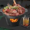 Piccolo fornello per barbecue Stile coreano Cucina domestica OnePerson BBQ all'aperto Fumo Stile giapponese Piccola pentola per arrosti MeatTool 22060265y