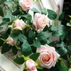 Yan Boho Artificielle Suspendue Roses Liana Vigne Fleur Guirlandes Décoration Murale Verdure pour Jardin Mariage Maison Chambre Décoration