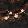 أقراط DANGE AMAIYLLIS S925 Sterling Silver Light Fashion Frashwater Pearl Pearl Niche Jewely Long Shell Jewelry