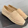 2023 Klassische Designer Frauen Stickerei Loafer Abendschuhe Luxus Flache Frau Strohboden Loafer Schuhgröße 35-40