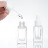 Clear Square Glass Droper Bottle Essential Oil Parfume Bottle 15 ml med vit/svart/guld/silverlock ENMHF