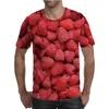 T-shirts masculins 2023 Européen et américain Shirt 3D Fashion Beau paysage imprimé hommes femmes grand code