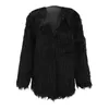 Giacche da donna Manica lunga Soffice finto Cappotto caldo 2023 Cappotti invernali Cardigan estivi leggeri Cardigan in cotone di seta Maglioni aperti sul retro