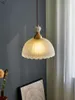 Hängslampor japanska minimalistiska retro mässing frostat glasbelysning led e27 studie vardagsrum/matsal sovrum hem vistelse sängen bar café