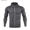 Gymkläder Nya män som kör jackor Fitness Sports Coat Hooded Tight Hoodie Gym Soccer Training Run Joging Jackets Reflective dragkedja T230422