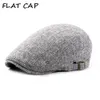 Berretti FLAT CAP Berretti piatti in lino da uomo Regolabili Vintage Primavera Estate Berretto Cappello Maschile Casual Gatsby Style Regali Cappelli a becco d'anatra britannico 230421