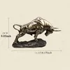 NEW Golden Wall Bull Figurine Street Sculptu cold cast copperMarket Home Decoration Gift for Office Decoration Craft Ornament264a