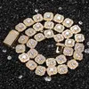 Nouveaux produits de vente complet Bling diamant collier Bracelet diamant Moissanite ensemble de bijoux chaîne de Tennis