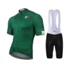 México masculino novo verão verde camisa de ciclismo conjunto bicicleta estrada montanha corrida topos shorts 9d gel respirável personalizado238t