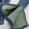 Pantalones de jeans de diseñador de mujeres FW de 24ss con cartas para niñas bordadas algodón vintage de algodón de altura Milán