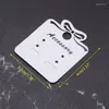 Jewelry Pouches 100Pcs Display Card Earrings Ear Studs Packing Hang Tag Rectangle Holder