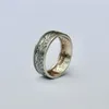 S3615 Swiss Franc Handmade Coin Restructuring Ring Edelweiss Pattern Thai Silver Alloy Ring Couple Friends Gift