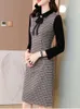 Casual Dresses Elegant Ladies Autumn for Women Long Sleeve 2023 Designer Plus Size 4XL Feminino Vestido Para Mujer Vintage Robe