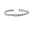 Bracelet Bracelet Collier Dy Bijoux Bracelet Sliver Hommes Femmes Platine Perle Tête Mode Polyvalent Twist Bracelets Bijoux Plaqué Tw Dh1Ok