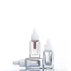 Flacone contagocce in vetro trasparente quadrato Flacone di profumo di olio essenziale da 15 ml con tappo bianco/nero/oro/argento Jbnbn