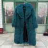 Manteau en fausse fourrure de mouton de mongolie pour femme, veste complète en peau de 80cm, personnalisée, grande taille F48 231121