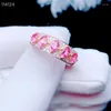 Anelli a grappolo KJJEAXCMY Gioielleria raffinata Argento sterling 925 intarsiato Pietre preziose naturali Zaffiro rosa Anello femminile Miss Donna Ragazza Classico