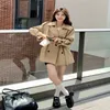 Women's Trench Coats High Sense British Style Mid-Length Coat Clothing 2023 Autumn Fashionable Small Lace-up Slimming