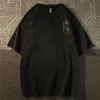 メンズTシャツヨーロッパとアメリカンレトロファッションTシャツ半袖Black Roas Loose Trendy Dark Style Top男性のためのトレンディなダークスタイル230421